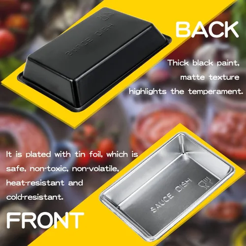 Vista 3 de DOERDO - 100 platos para salsa de soja desechables, bandeja para servir condimentos, platos de aperitivo para barbacoa, ensalada, salsa de tomate
