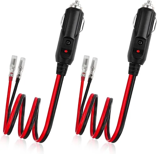 Vista 7 de Yourkar Enchufe macho para encendedor de cigarrillos con fusible, cable de enchufe de encendedor de cigarrillos de 12 V con cables, adaptador