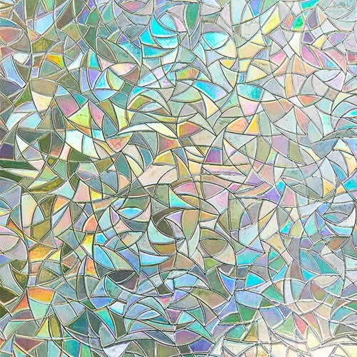 Vista 10 de Película de privacidad para ventana LEMON CLOUD, película decorativa para ventana de oscurecimiento total estática, cubierta de vidrio esmerilado