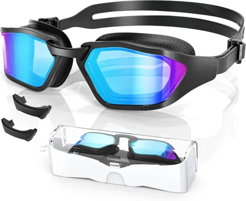 Vista 13 de Greatever Sleek Swim Goggles Unisex-Adult, UV400 Protection Swimming Goggles, HD Wide View Goggles, Anti Fog No Leakage