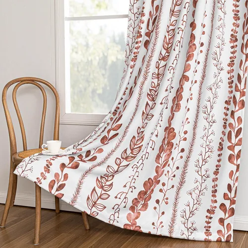 Vista 14 de MEETSKY Cortinas verde salvia de 63 pulgadas de largo, cortinas boho para sala de estar y dormitorio, cortinas semitransparentes de estilo lino