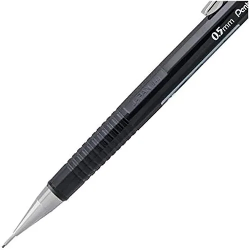 Vista 3 de Pentel Sharp Lápiz mecánico de 0.5 mm, paquete de 5 lápices mecánicos negros