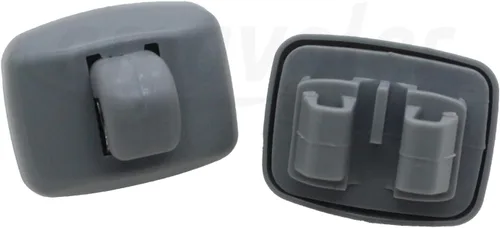 Vista 5 de 2 PCS 4B0857562 Soporte de clip de gancho para visera solar interior apto para Audi TT A6 S6.OEM: 4B0857562 4B0857563. (gris)
