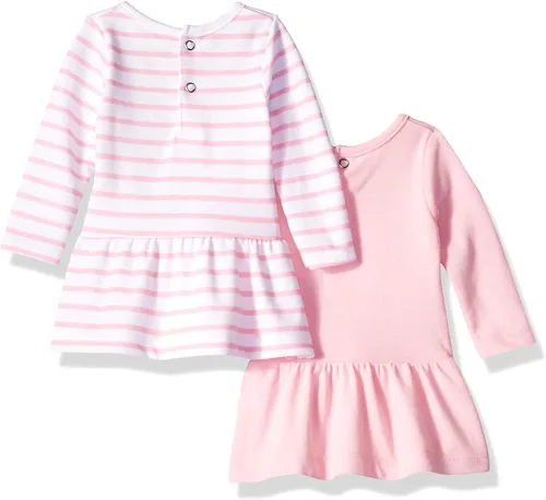 Vista 2 de Hanes- Ultimate Baby Flexy Set de 2 vestidos de manga larga con 2 leggings para niña.