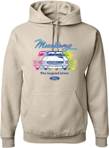 Vista 8 de Wild Bobby Ford Mustang The Legend Lives - Sudadera con capucha unisex con diseño de coches y camiones