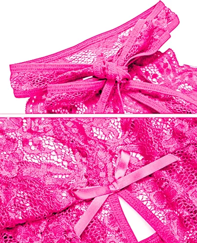 Vista 4 de Lencería para mujer con escote en V profundo halter de una pieza