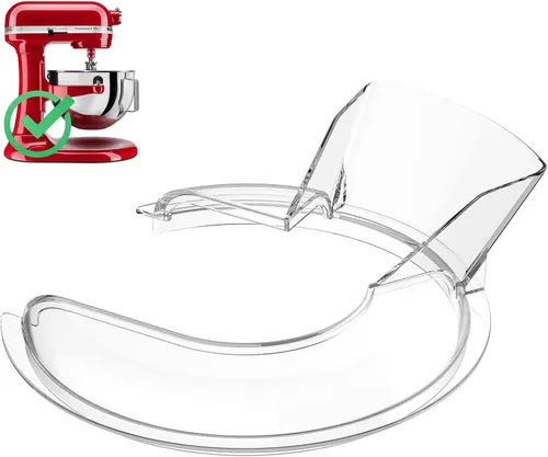 Vista 9 de Escudo de vertido para mezclador KitchenAid, protector contra salpicaduras para batidora de pie de ayuda de cocina, funciona con cuencos mezcladores