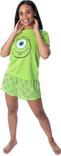 Vista 2 de Disney Monsters Inc. Mike Wazowski - Conjunto de pijama de 2 piezas para mujer