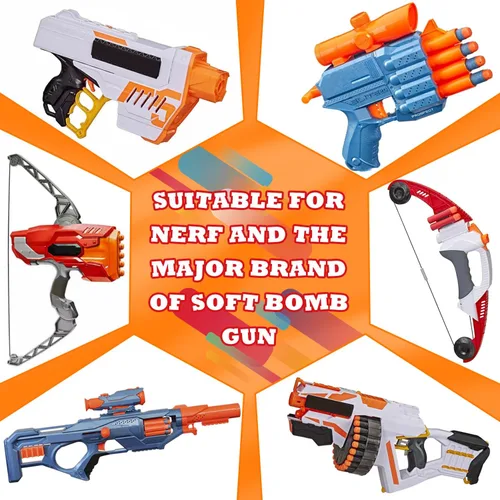 Vista 4 de WALWAL Mega Darts Foam Bullet Refill Pack - Compatible with Nerf N-Strike Mega Series - Safe Foam Ammunition for Kids, Teens, and Adults