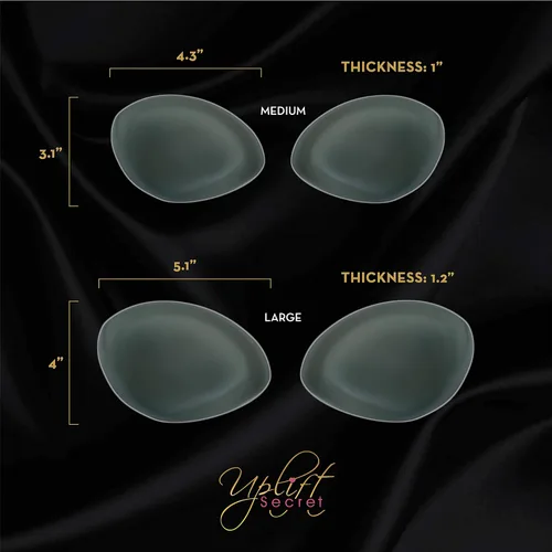 Vista 4 de Insertos de sujetador de silicona Almohadillas de gel transparente Push Up Sujetador acolchado Busto Enhancer
