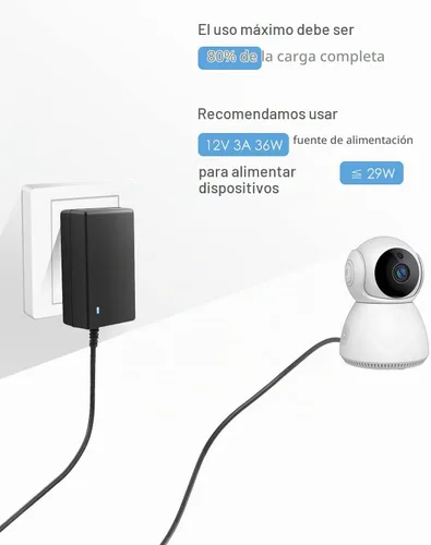 Vista 7 de ALITOVE Fuente de alimentación de 12V 3A DC 12 voltios 3A 36W AC/DC adaptador de corriente 100 ~ 240V AC a DC 12V Convertidor, Negro