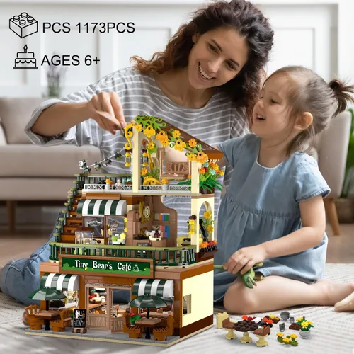 Vista 6 de INSOON City Coffee House - Juego de construcción con luces para adultos