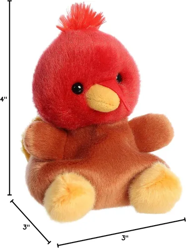 Vista 7 de Aurora® Adorable animal de peluche Palm Pals™ Aspen Turkey™, divertido peluche coleccionable para niños y adultos, perfecto para decorar