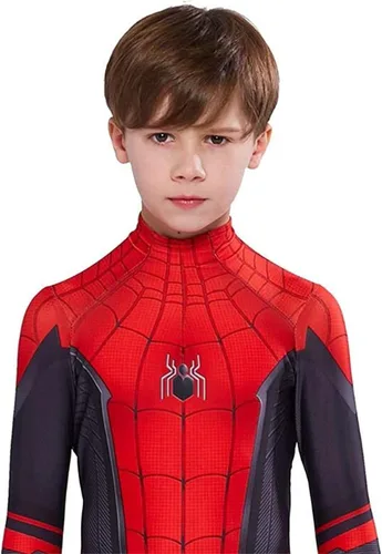 Vista 2 de Disfraz de superhéroe para niños de elastano Zentai Halloween cosplay estilo 3D