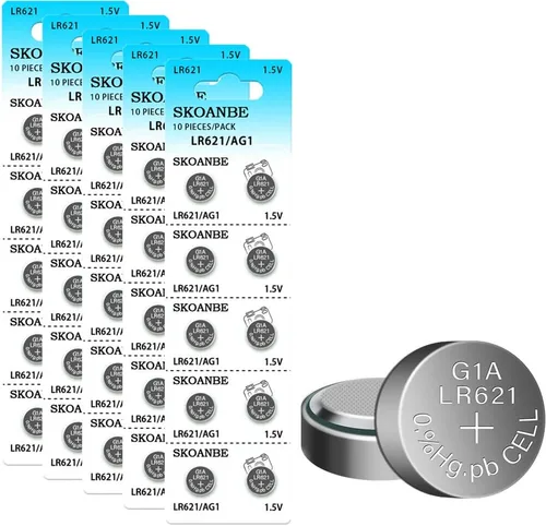 Vista 8 de SKOANBE Batería de reloj LR621 AG1 SR621SW 364 LR60 164 1.5V 10PCS