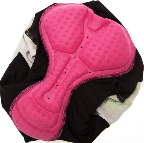 Vista 13 de Camiseta de ciclismo para mujer, manga corta y pantalones cortos de ciclismo acolchados para verano
