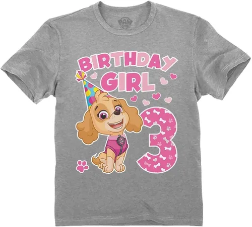 Vista 6 de Time Flies Skye - Camiseta de cumpleaños para niños pequeños, diseño de Patrulla Canina 2nd / Negro