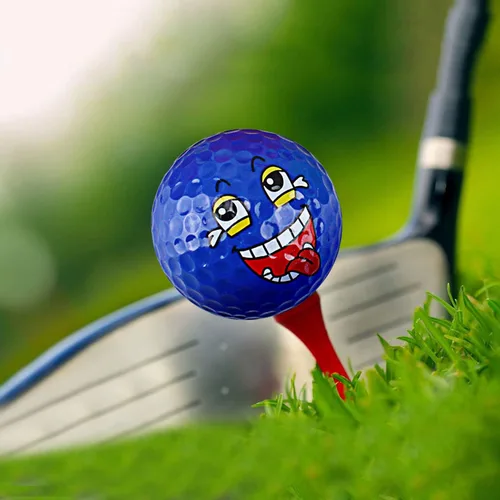 Vista 4 de MYKUJA Pelotas de golf divertidas, pelotas de golf de práctica de colores, regalos de golf novedosos para hombres, mujeres y papás, paquete de 6