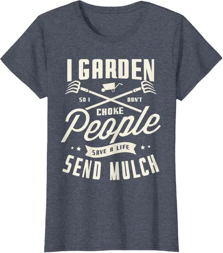 Vista 36 de I garden so I don't choke People save Life spend mulch T-Shirt, Negro