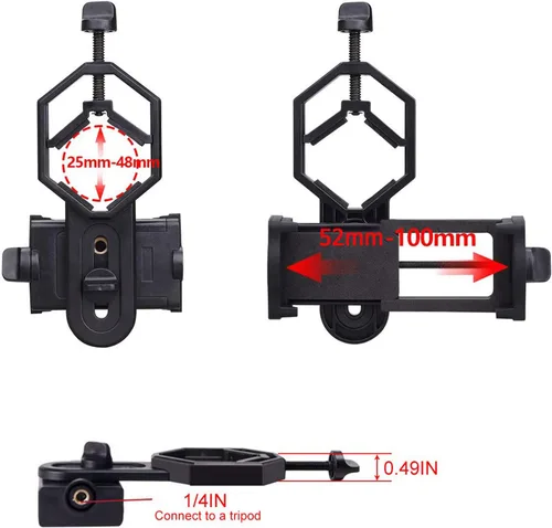 Vista 7 de SVBONY Soporte de adaptador universal para teléfono celular Montura de teléfono telescópico para binocular Monocular Soporte de alcance telescópico