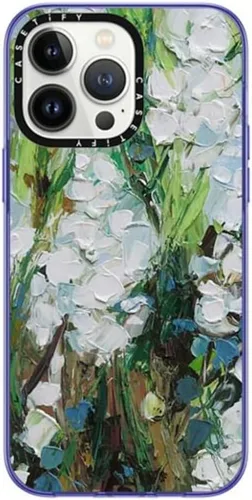 Vista 16 de CASETiFY - Funda compacta para iPhone 14 Pro probada contra caídas de grado militar 2x hasta 4 pies, con estampado transparente aguamarina