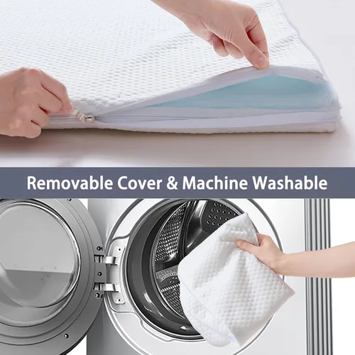 Vista 6 de Lisara Colchón para Moisés de Bebé, 30 x 18 pulgadas, Colchón de Espuma Viscoelástica de Gel de Doble Cara para Moisés con Cubierta Impermeable