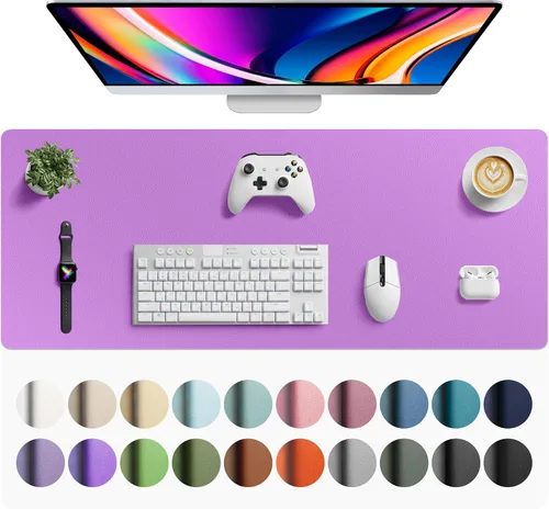 Vista 204 de Aothia - Protector de escritorio de cuero sintético grande, base antideslizante para mouse y superficie para escribir, impermeable, fácil de Agua