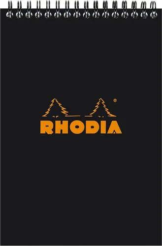 Vista 10 de Rhodia Bloc de notas encuadernado con alambre, A4, punto - negro (185039C)