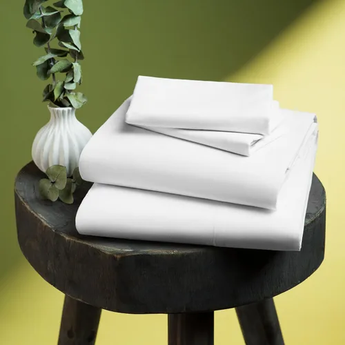 Vista 2 de Pereti Italia - Juego de 2 fundas de almohada de algodón de lujo, 100% algodón percal, fundas de almohada de algodón, fundas de almohada de hotel