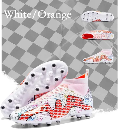 Vista 4 de DimaiGlobal Zapatos de fútbol para hombre, tacos de césped, zapatos de fútbol de alta calidad, transpirables, atléticos, botas de fútbol