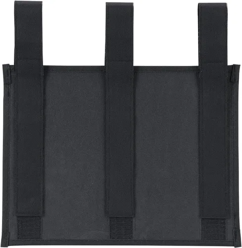 Vista 5 de Organizador colgante para mesita de noche, organizador de cabecera para rieles de cama (4 bolsillos, negro)