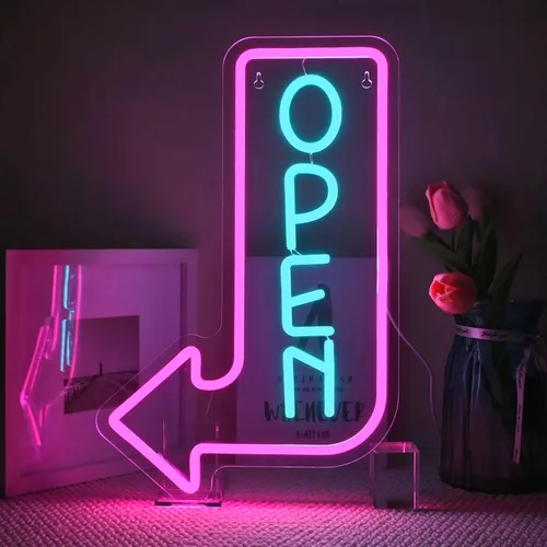 Vista 12 de Looklight Letrero de neón para barbería, señal de poste de barbero con LED, luces de neón para decoración de pared, señal de neón para estación
