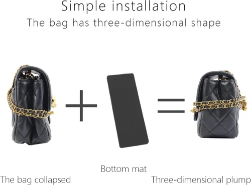 Vista 2 de BAIXUEJI Moldeador de base WOC para bolso, base de fieltro, protector e inserto para cartera en bolsos de cadena, bolso de mano, base de bolsa, Base