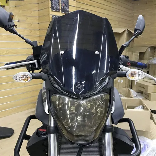 Vista 6 de GLoyer Motorcycle Windshield MT03 Windscreen Windshield Wind Deflectors with Bracket Compatible with MT-03 2016 2017 2018 2019 MT 03 Accessories