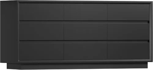 Vista 12 de TEENFON 55" Dresser for Bedroom with 6 Drawers, Black Dresser with Metal Slide, Bedroom Dressers, Wood Dressers & Chests of Drawers for Bedroom