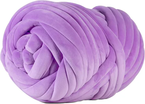 Vista 9 de Hilo voluminoso de terciopelo súper suave, azul ártico, 2.2 libras, 36 yardas Tejer a mano, Tejido de punto, Para manta, Almohadas, Bolso, Manta