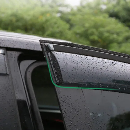 Vista 5 de Compatible con N-issan Navara D40 NP300 2004-2020 deflectores de viento para ventana lateral automática, viseras negras de protección contra la Para