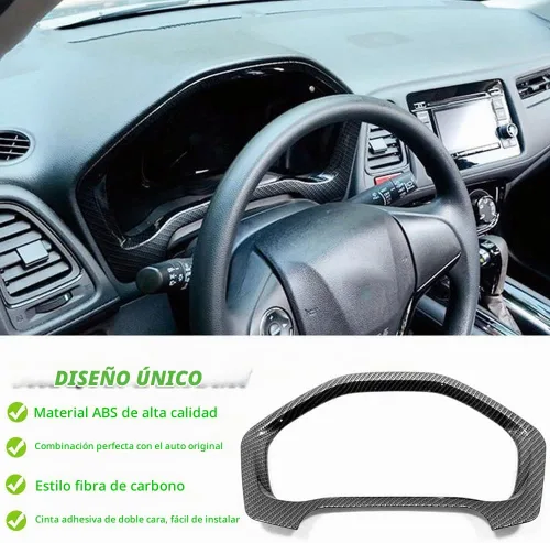 Vista 2 de Marco de panel de tablero de consola central ABS, cubierta de instrumentos, accesorios de decoración interior para Honda HR-V 2016 2017 2018 2019