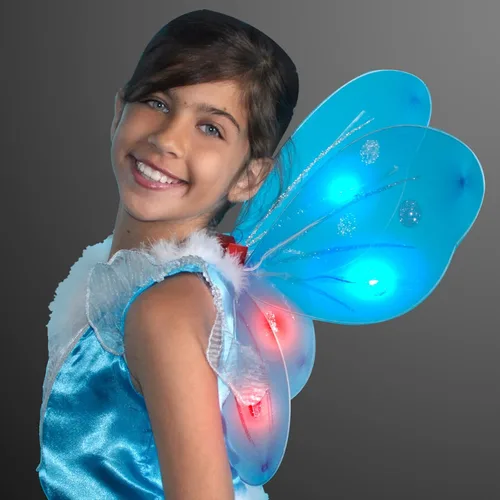 Vista 4 de Aqua Light Up - Alas de hadas con luces LED multicolor parpadeantes para niñas y mujeres adultos