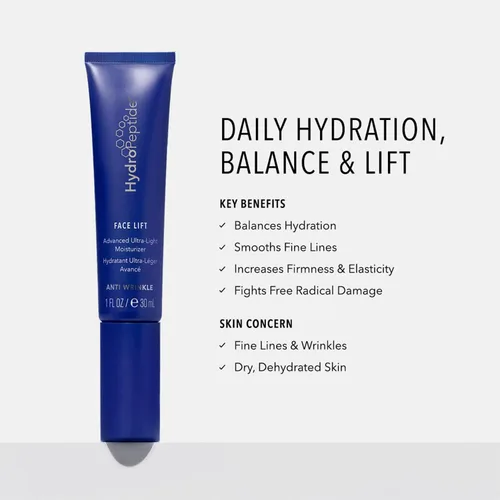 Vista 2 de HydroPeptide Face Lift Advanced Ultra Light Moisturizer and Power Serum Paquete antiarrugas, (1 onza cada uno)