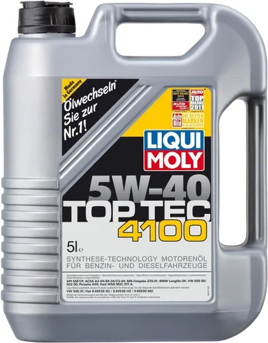 Vista 3 de LIQUI MOLY Top Tec 4100 SAE 5W-40 1 L Aceite de motor totalmente sintético SKU: 2329