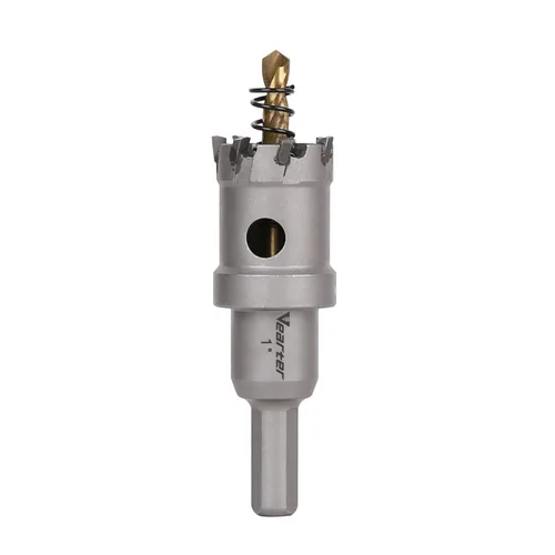 Vista 44 de Sierra perforadora de carburo de 1-1/2 pulgadas (1.496 in) para metal duro, cortador de agujeros con punta de carburo de tungsteno con broca piloto