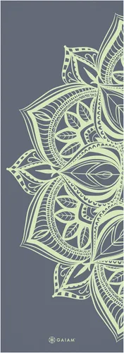Vista 3 de Gaiam - Esterilla de yoga premium de 5mm con estampado, gruesa y antideslizante para todo tipo de yoga, pilates y entrenamientos en el suelo