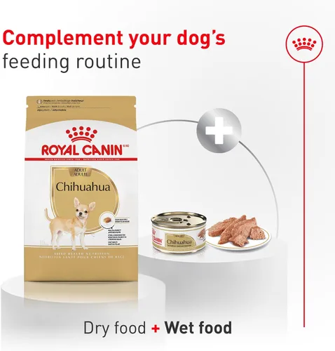 Vista 7 de Royal Canin Chihuahua - Alimento seco específico para perros de raza adulta, bolsa de 2.5 libras Breed Specific Nutrition, Supports Healthy