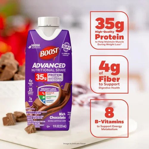 Vista 3 de BOOST Batido de Proteínas Nutricional Avanzado, Apoyo Nutricional para Pérdida de Peso*, Batido Alto en Proteínas de 35g Amigable con GLP-1, Listo