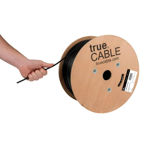 Vista 12 de TRUE CABLE Cat5e Cable Ethernet a granel de entierro directo, blindado F/UTP, 500 pies, negro, impermeable, chaqueta OSP para exteriores, cobre