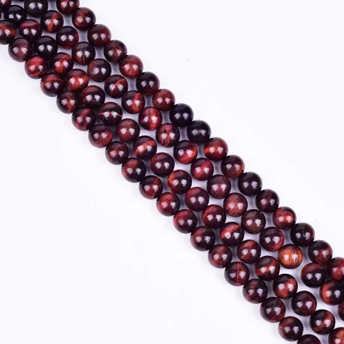 Vista 10 de 6mm Cuentas Redondas de Granate para Hacer Joyería DIY, Poder Curativo de Cristal, Piedras Preciosas Sueltas para Hacer Pulseras y Collares, Hilo