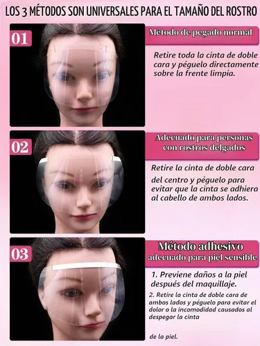 Vista 3 de EBANKU Viseras de ducha para protección facial, 50 unidades, viseras de plástico para la cara, protector para pestañas, protector para maquillaje