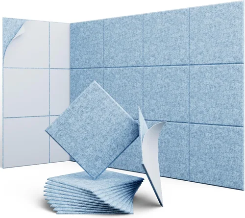 Vista 12 de Paneles hexagonales en forma de A, paquete de 12 paneles acústicos de alta densidad de 12 x 10 x 0.4 pulgadas para mejorar la reducción de ruido