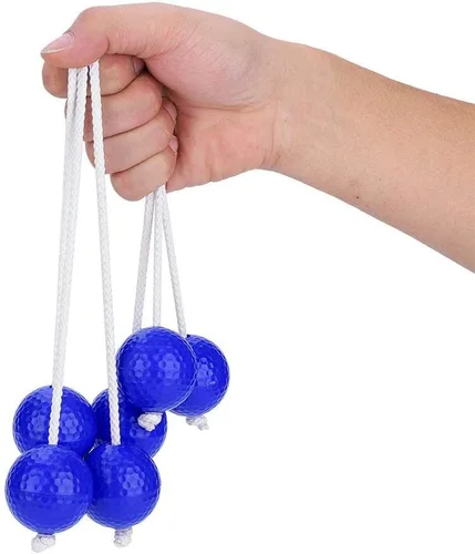 Vista 4 de Dioche Bolas de escalera, 3 pares de bolas de lanzamiento de bolas, juego de bolas deportivas de repuesto, 2 colores (azul)